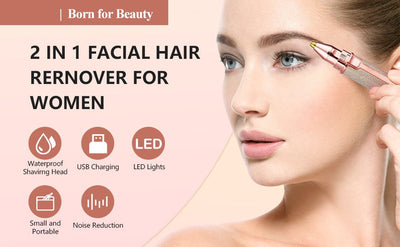 2in1 Electric Eyebrow Trimmer and Shaver