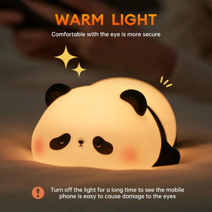 Silicone Cute Sleeping Panda Tap Night Light for Kids