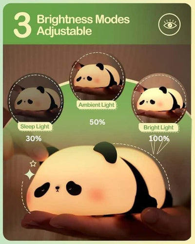Silicone Cute Sleeping Panda Tap Night Light for Kids
