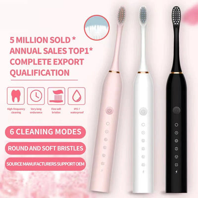 6 Modes Electric Toothbrushes for Adults And Kids
