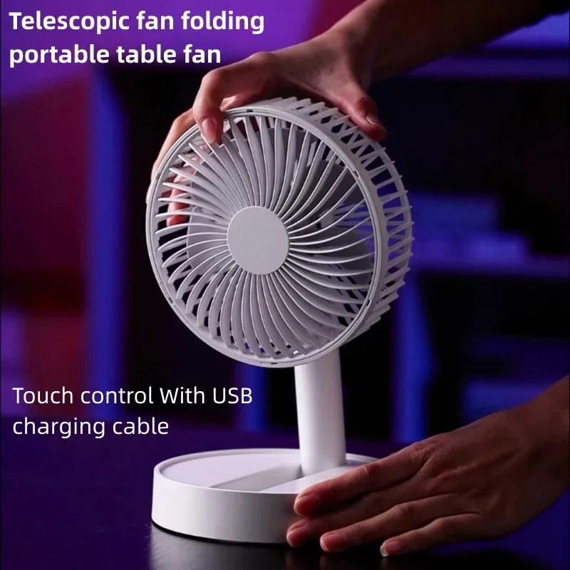 Rechargeable Mini Folding Telescopic Fan