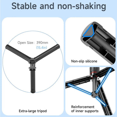 Bluetooth Selfie Sticks with Remote and Selfie Light